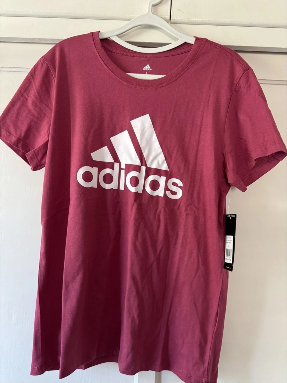 adidas Maroon Tee with White Logo